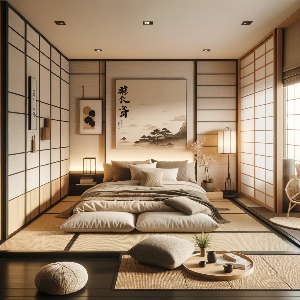 Un chambre à coucher Japonaise